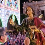 San Pancrazio Salentino (BR), festa patronale 2019, il sindaco consegna le chiavi della città a San Pancrazio (foto Eupremio Spinelli)