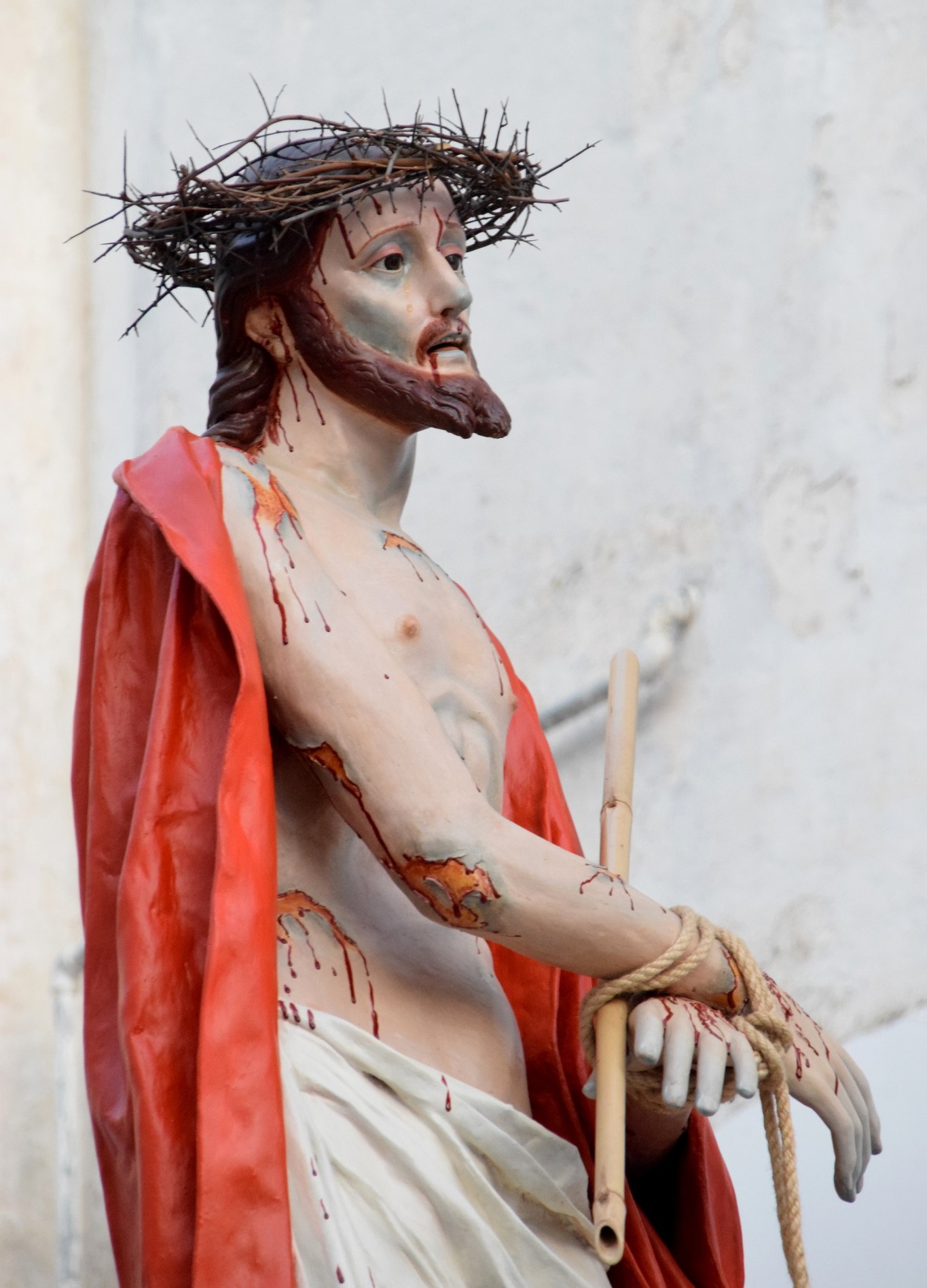 Ignoto cartapestaio leccese del XIX secolo, Ecce Homo, 1851, part. Castellaneta (TA), cattedrale (foto Raffaella Polace)