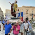 Alessano (LE), processione col simulacro in cartapesta di San Trifone (30 luglio 2023)