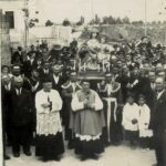 Dragoni (fraz. di Lequile; LE), foto storica della processione col simulacro della Madonna della Stella, anni Cinquanta del XX sec.