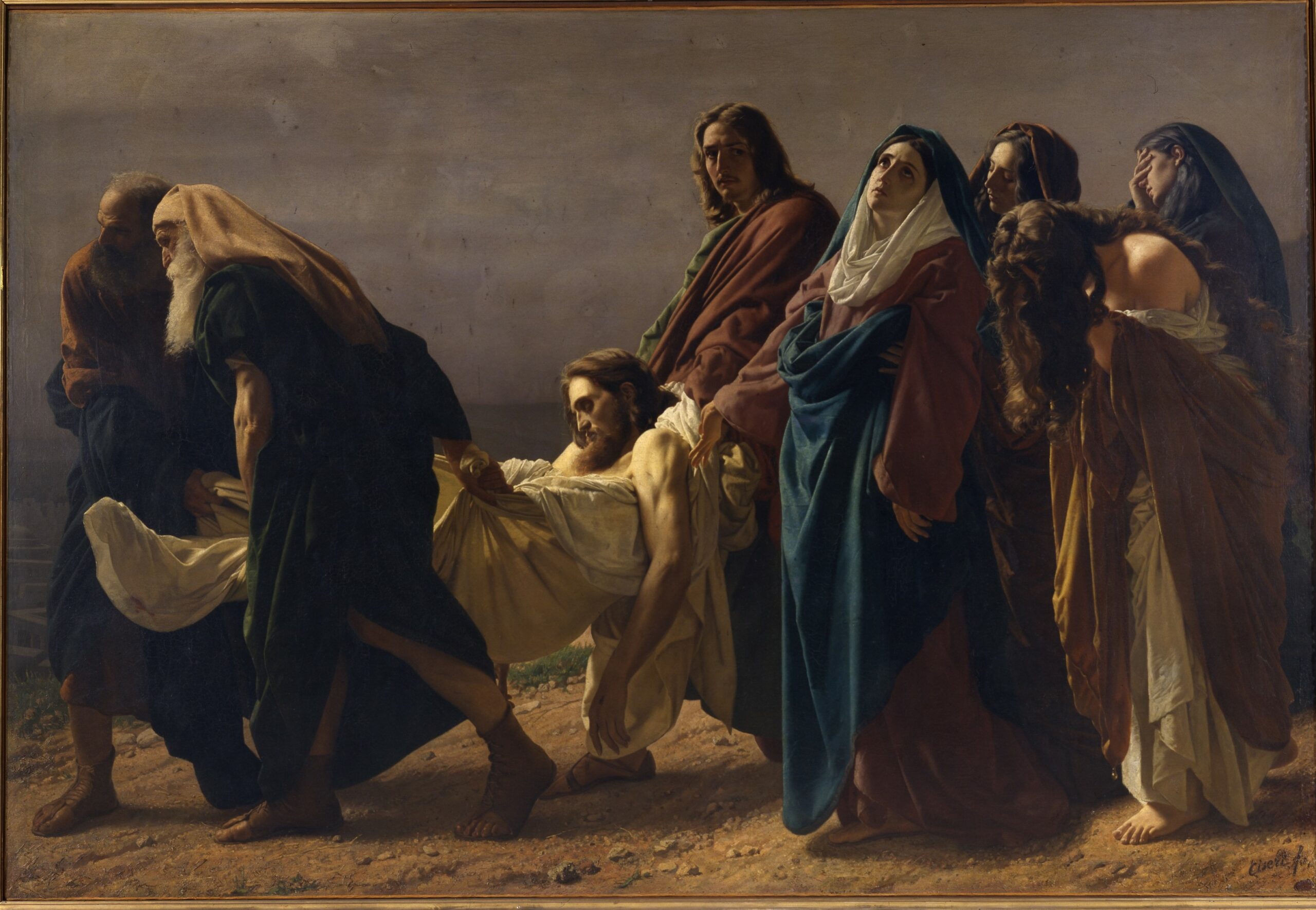 Antonio Ciseri, Trasporto di Cristo al sepolcro, 1864-70. Orselina (Canton Ticino; Svizzera), santuario della Madonna del Sasso 